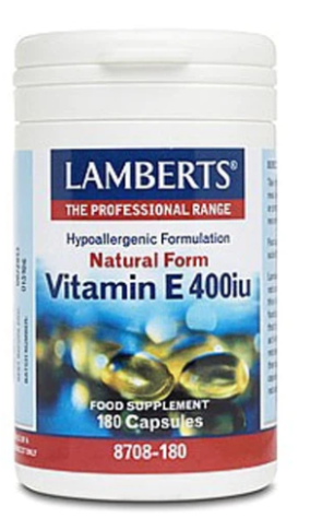 Vitamine E 400IE natuurlijk van Lamberts : 180 vcaps